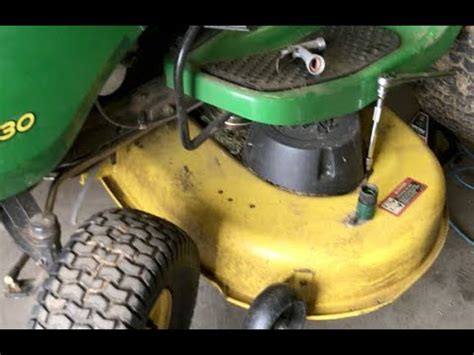 How to REPLACE BELT John Deere Riding Tractor E100 E110 E120 E130 E140 ...