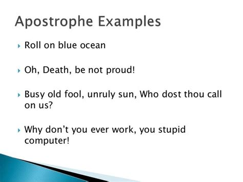 96 apostrophe definition poetry