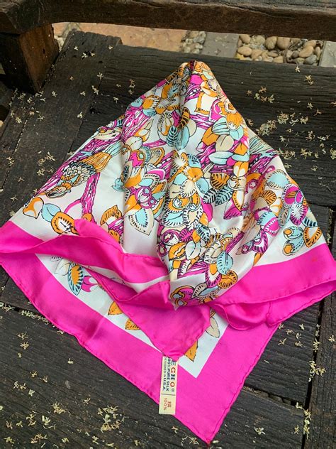 Vintage Echo Silk Scarf | Etsy