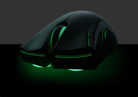 Premium Vector | Computer mouse with green neon