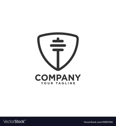 Fitness center logo design template Royalty Free Vector