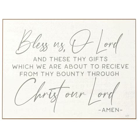 Trinx Plaque Bless Us, O Lord Wall Décor | Wayfair