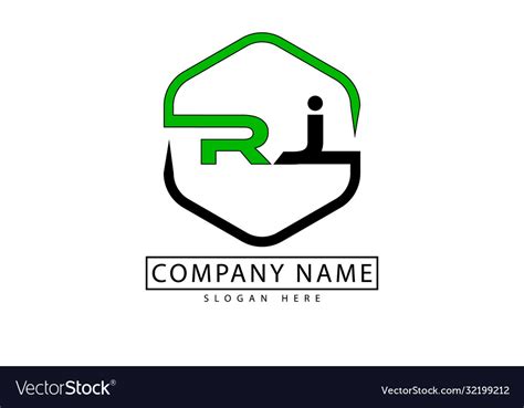 Rj logo Royalty Free Vector Image - VectorStock