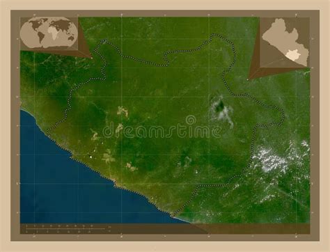 Sinoe, Liberia. Low-res Satellite. Major Cities Stock Illustration - Illustration of contour ...