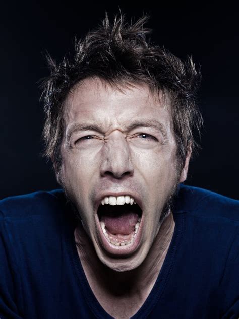 Funny Man Portrait Screaming Stock Photo - Image: 22224990