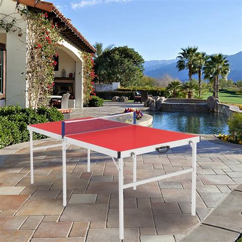 Ktaxon Foldable Indoor / Outdoor Table Tennis Table (Paddles Included) | Wayfair