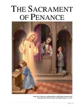 The Sacrament of Penance Book by Mrs Flusche Teaches CCD | TpT