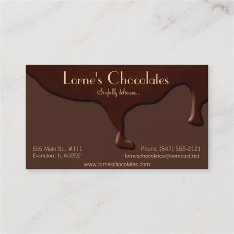 chocolate business card | Zazzle.com in 2021 | Custom holiday card ...