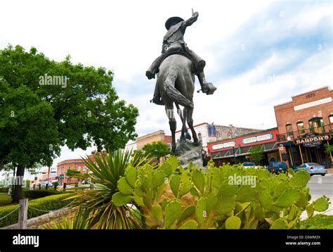 Texas Ranger Captain John Coffee "Jack" Hays (1817-1883) statue on the Hays County Courthouse ...