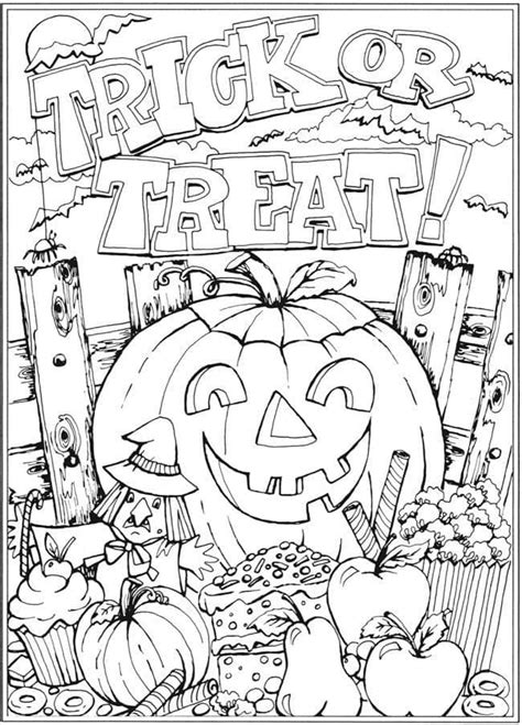 Trick or Treat For Free coloring page - Download, Print or Color Online for Free