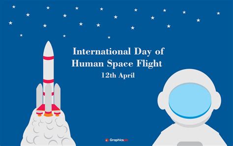 International day of human space flight illustration banner design - Free vector - Graphics Pic