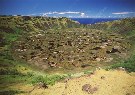 Volcanic crater lake - Stock Image - E380/0465 - Science Photo Library