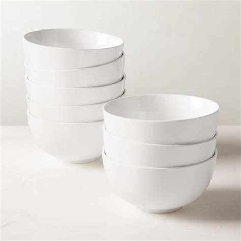 Contact Modern White Pasta Bowl Set of 8 + Reviews | CB2 Canada