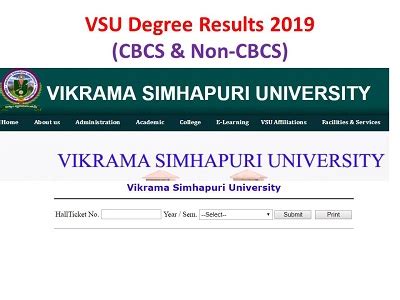 VSU Degree Results 2020-Result link (Oct/Nov) UG 1/2/3/4/5/6 Sem ...