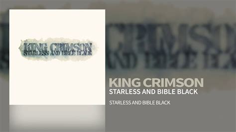 King Crimson - Starless And Bible Black - YouTube