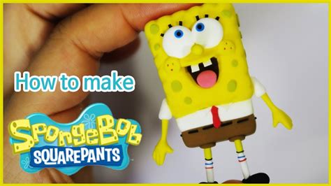 Making spongebob squarepants/clay figure/air dry clay tutorial - YouTube