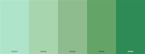 Shades Of Green Sea Color Palette Turquoise Color Palette Color | My ...