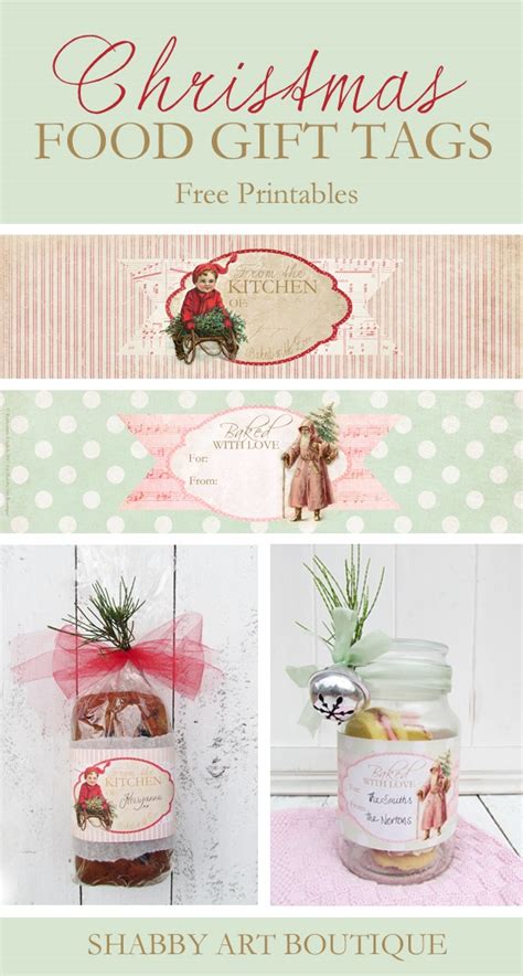 Printable Christmas Food Gift Tags | Shabby Art Boutique | Bloglovin’