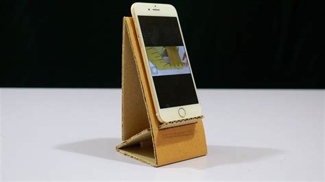 How To Make A Mobile Phone Stand Out Of Cardboard || DIY Cardboard Mobil... | Diy phone stand ...