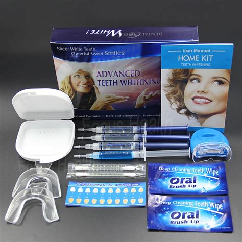 Professional Teeth Whitening Kit 4 Gel 2 Strips 1 LED White Tooth ...