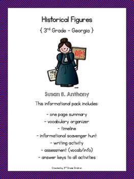 Susan B. Anthony Activities by The Elementary Gridiron | TpT