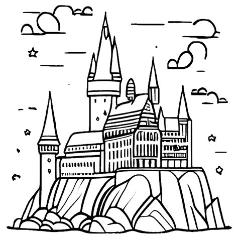 Hogwarts Schloss Malvorlage