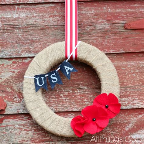 DIY Memorial Day Wreath - All Things G&D