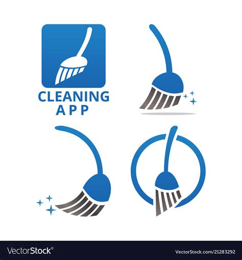 Cleaning service logo design template Royalty Free Vector