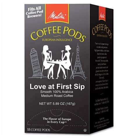 Melitta 75415 Medium Roast Coffee Pods Love At First Sip 18 Pods/Box, 1 ...