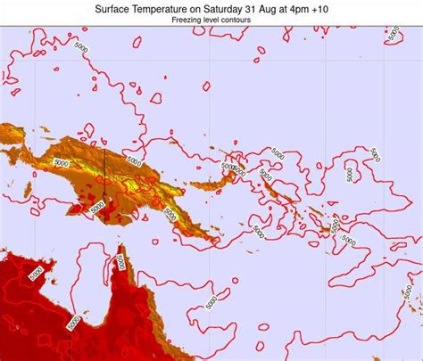 Papua New Guinea Surface Temperature on Thursday 01 Jul at 10pm PGT