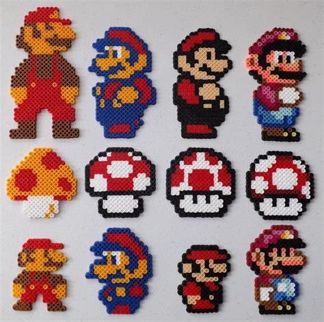 Hama Beads Mario, Diy Perler Beads, Pixel Beads, Fuse Beads, Pearler ...