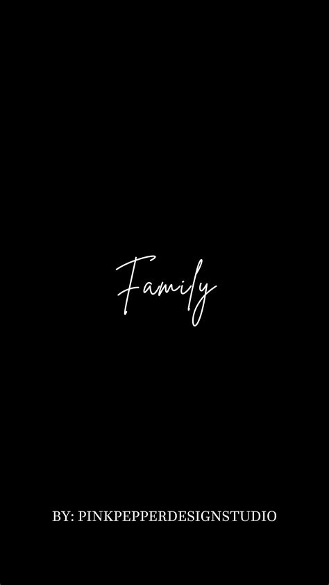 Family Black Background