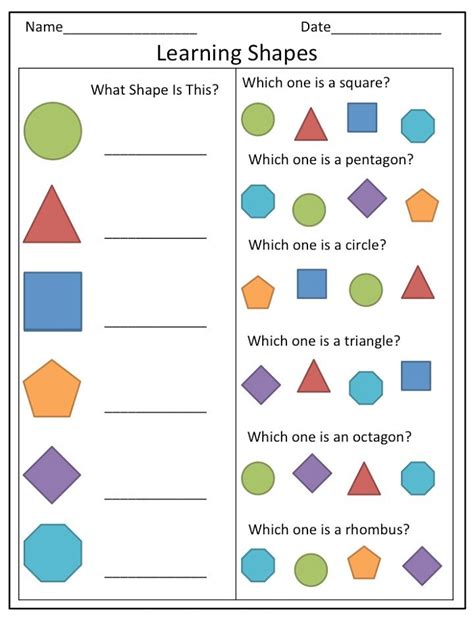 Toddler Learning Shapes Worksheets | Shapes worksheet kindergarten ...