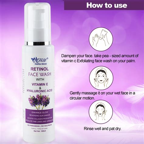 Retinol Skin Glowing Face Wash 100 ml - Heavenwaves