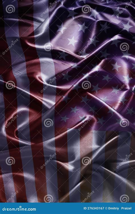 Wavy Flag United States America in Background Light. Stock Illustration ...