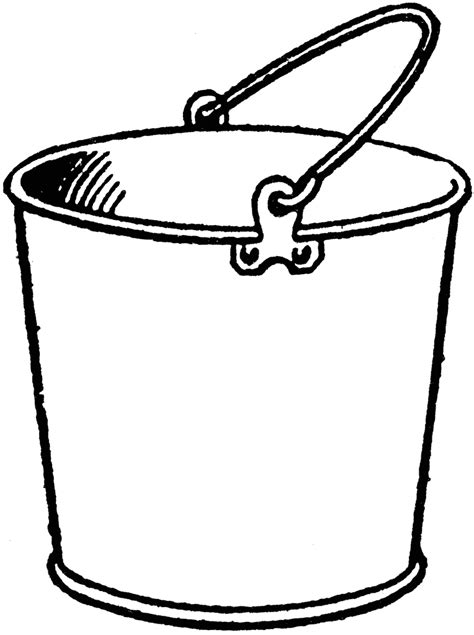 Free Bucket Clipart Black And White, Download Free Bucket Clipart Black ...