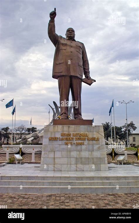 Statue and mausoleum of Laurent Kabila, assassinated president of Stock ...