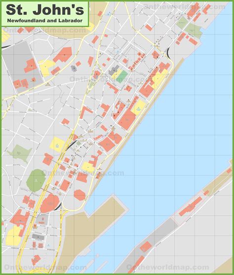 St. John's downtown map