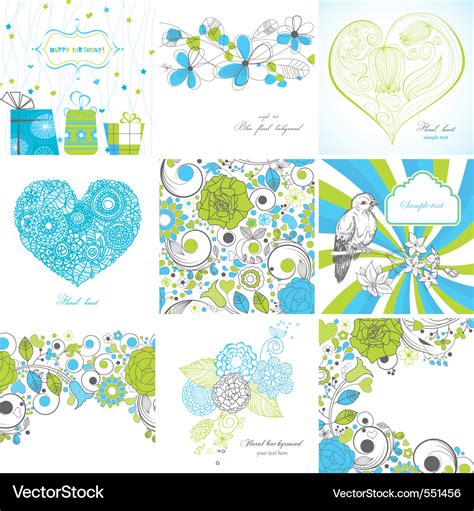 Set of greeting cards Royalty Free Vector Image