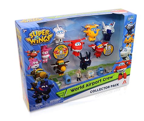 2 Scale Transform-a-Bots World Airport Crew Collector Pack Super Wings 15 Toy Figures more ...