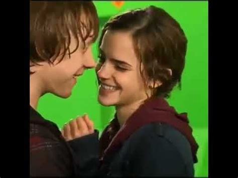 Wow! Emma watson kissing in Harry potter:Behind the scenes and bloopers ...