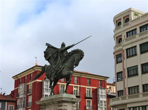 Equestrian statue of El Cid in Burgos Spain