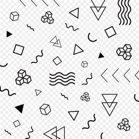 Modern Abstract Memphis Geometric Shapes Vector, Geometric Drawing, Shapes Drawing, Geometric ...