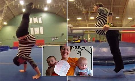 Julia Sharpe shows off men's gymnastics skills while pregnant | Daily ...