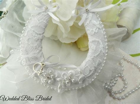 Wedding Bridal Horseshoe charm White Pearl Trim Beaded