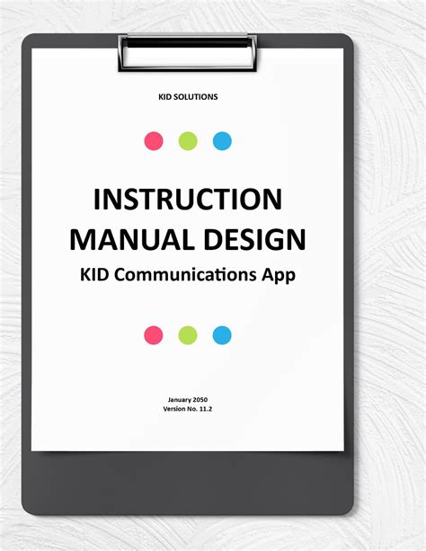 Official Instruction Manual Template in Word, Google Docs - Download | Template.net