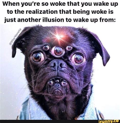 When you're so woke that you wake up to the realization that being woke is just another illusion ...