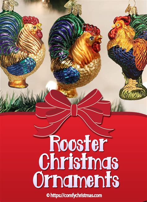 Rooster Christmas Tree Ornaments • Comfy Christmas