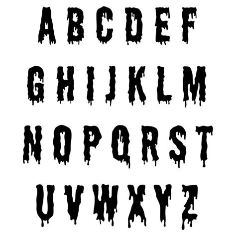 Spooky Halloween Alphabet Letters | Halloween letters, Halloween fonts alphabet, Halloween text