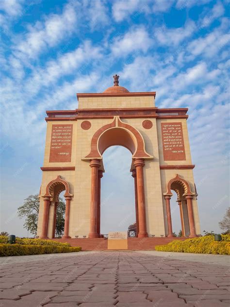 Premium Photo | The Sabhyata Dwar or Civilization Gate is a sandstone arch monument located at ...